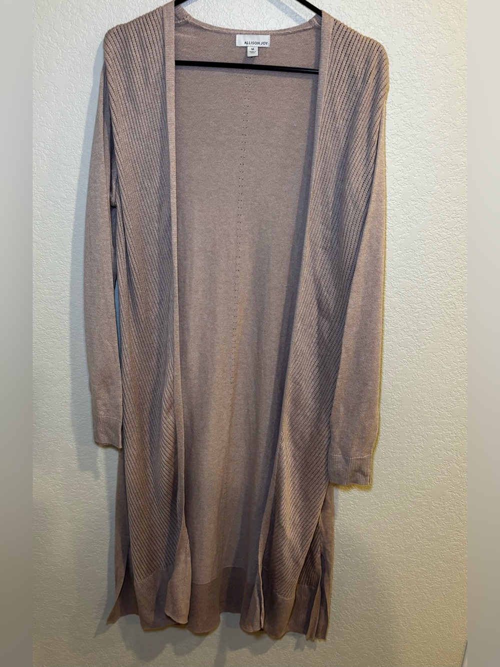 Allison Joy Long Sleeve Taupe Knit cardigan